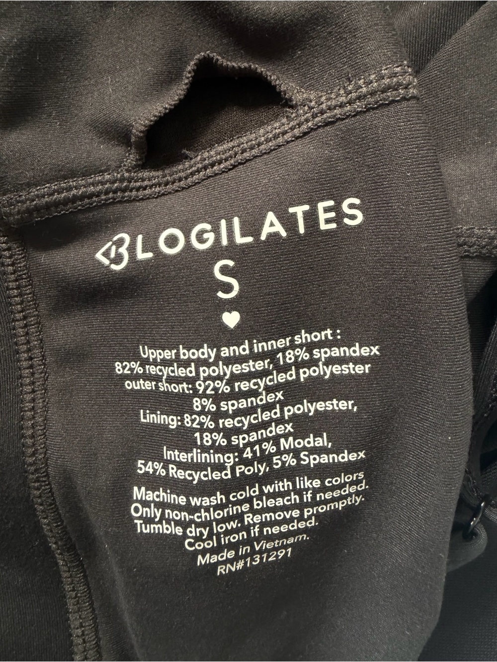 Blogilates black romper small - Picture 3 of 3